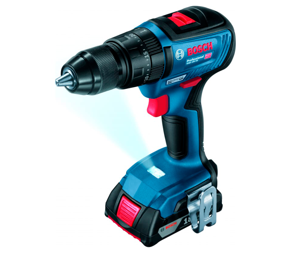 Mașină de înșurubat cu acumulator BOSCH GSB 18V-50 06019H5100 18V 2Ah photo 0