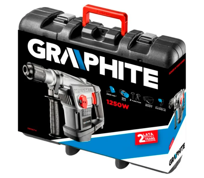Ciocan rotopercutor GRAPHITE 58G874 1250w SDS-Plus-8