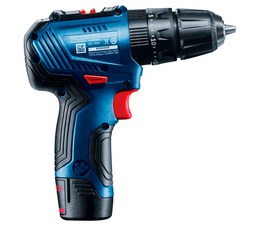 Шуруповёрт аккумуляторный BOSCH GSB12V-30 12В 2Ач photo 1