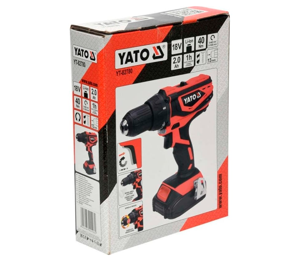 Шуруповёрт аккумуляторный YATO YT82780 18В 2Ач photo 3