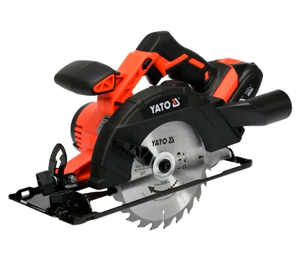 Дисковая пила аккумуляторная YATO YT82810 165мм 18В 2Ач photo