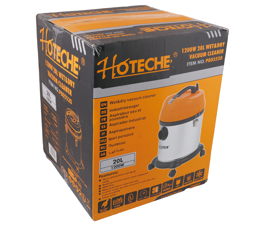Aspirator industrial HOTECHE P805520 1200w 165mbar 20L photo 4