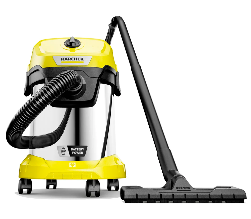 Пылесос аккумуляторный KARCHER WD 3-18 S Battery Kit V-17/20 18V 2.5AH 17L photo 4