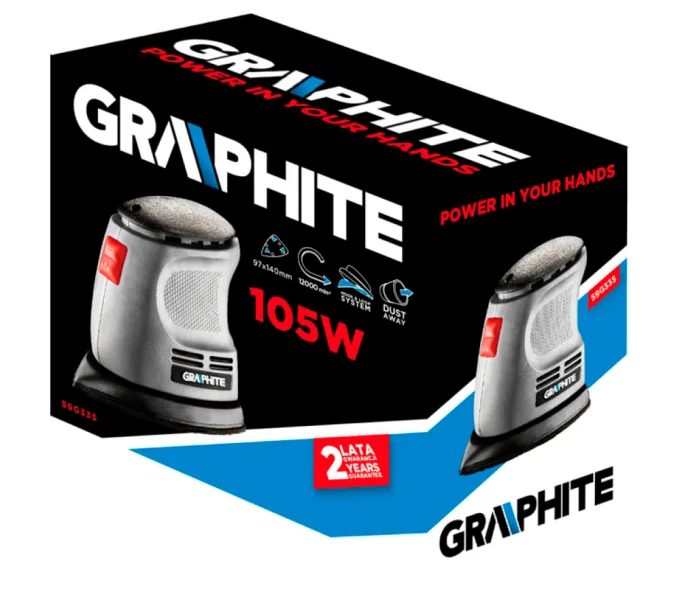 Шлифмашина вибрационная GRAPHITE 59G335 105вт-5