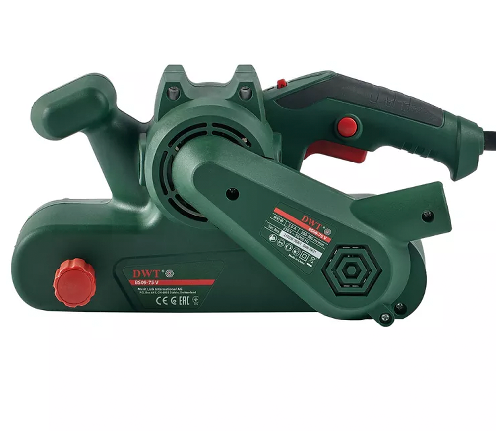 Mașină de șlefuit cu bandă DWT BS09-75 V 900w 76 mm photo 0