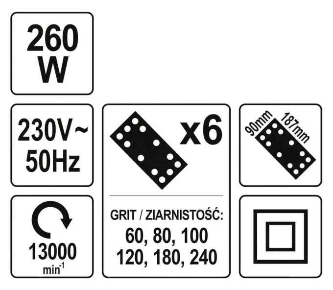 Шлифмашина вибрационная YATO YT82230 260вт-4