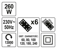Шлифмашина вибрационная YATO YT82230 260вт-4