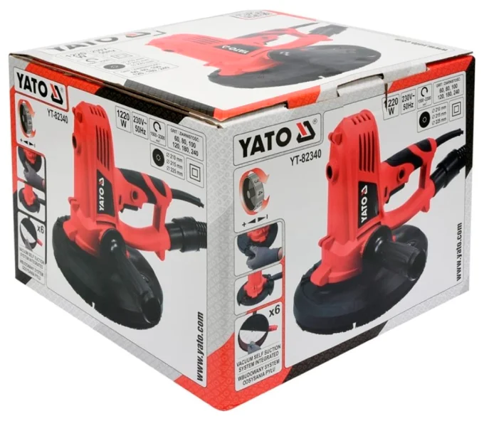 Шлифовальная машина для бетона YATO YT82340 710вт 225мм-4
