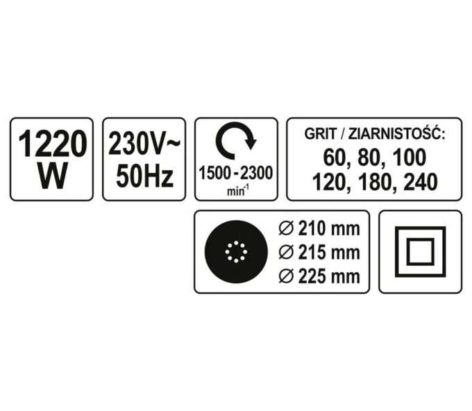Шлифовальная машина для бетона YATO YT82340 710вт 225мм-5