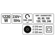 Шлифовальная машина для бетона YATO YT82340 710вт 225мм-5