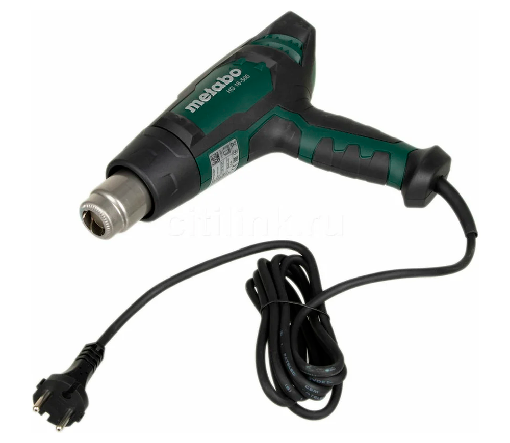 Фен строительный METABO HG16-500 1600вт 500°C photo 3