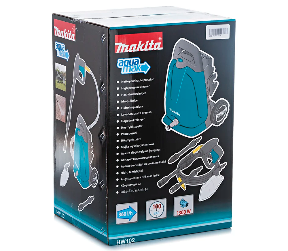Aparat de spălat cu presiune MAKITA HW102 1300w 100bar 360l/h photo 0