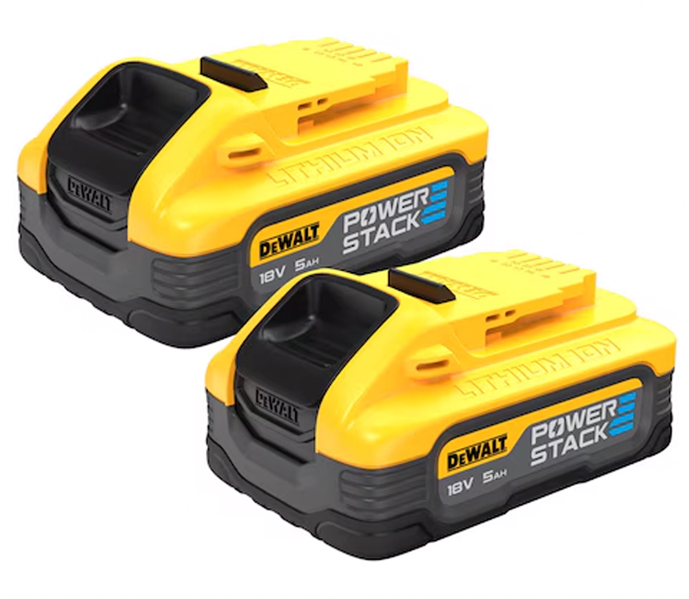 Набор аккумуляторов 2шт. DEWALT Powerstack DCBP518H2 Слайдер 18В 5Ач photo