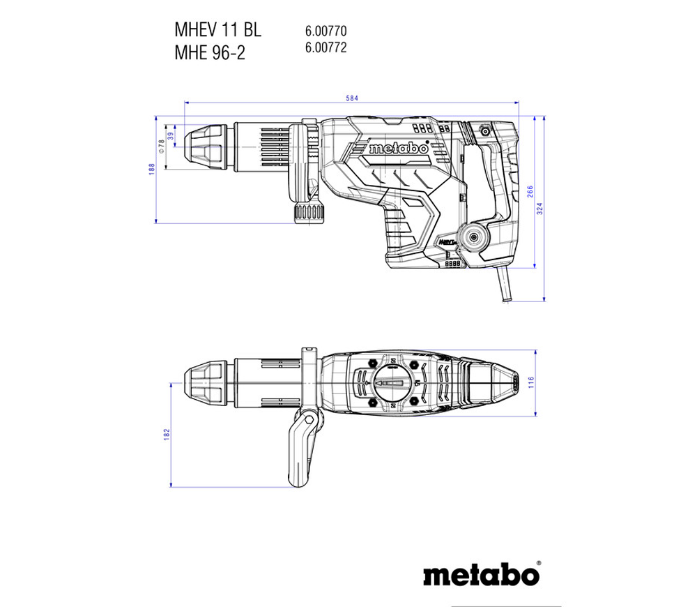 Ciocan demolator METABO MHEV 11 BL 1500w 18J photo 3