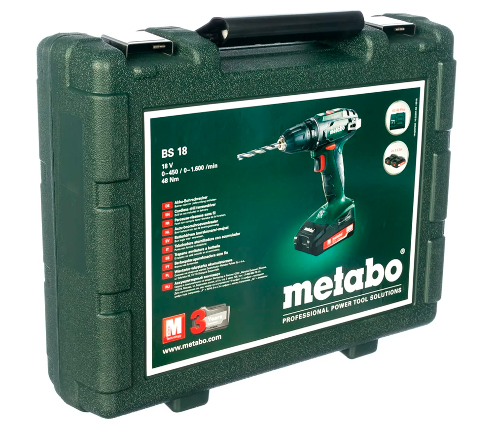 Mașină de înșurubat cu acumulator METABO BS 18 18V 1.3Ah photo 5