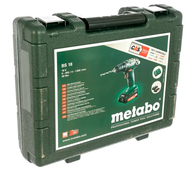 Шуруповёрт аккумуляторный METABO BS 18 18В 1.5Ач-5