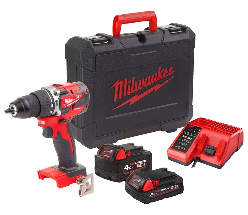 Шуруповёрт аккумуляторный MILWAUKEE M18 CBLPD-422C 18В 2/4Ач photo