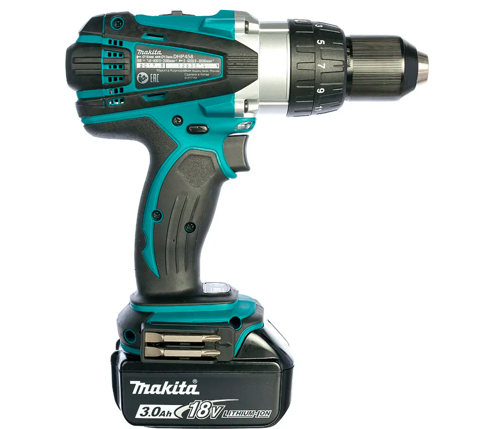 Шуруповёрт аккумуляторный MAKITA DHP458RFJ 18В 3Ач photo 0