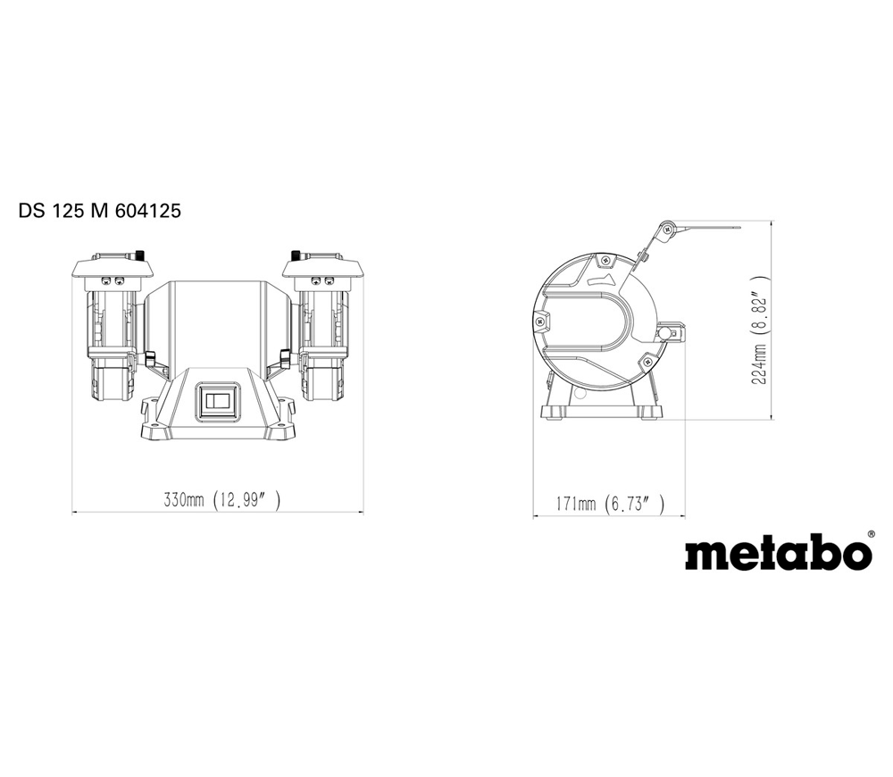 Polizor de banc METABO DS 125 M 200w 125mm photo 2
