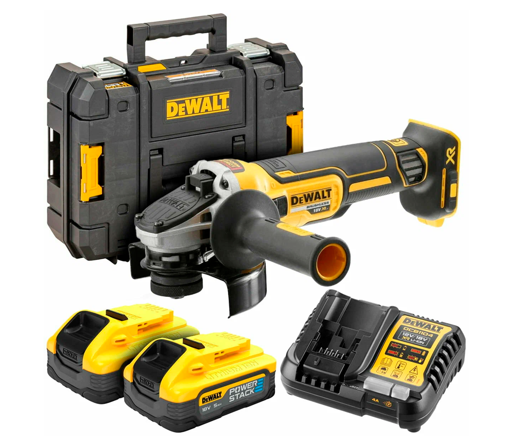 Угловая шлифмашина аккумуляторная DEWALT DCG405H2T-QW 125мм 18В 5Ач photo