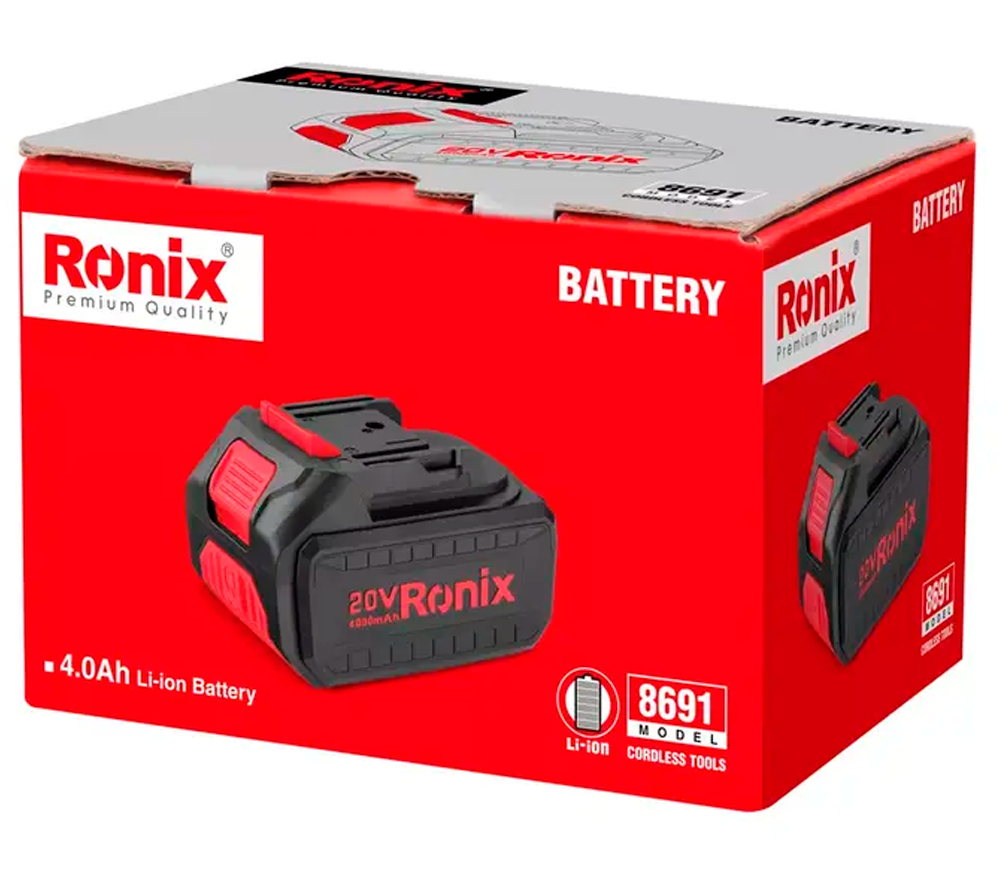 Аккумулятор RONIX 8691 Слайдер 20В 4Ач photo 7