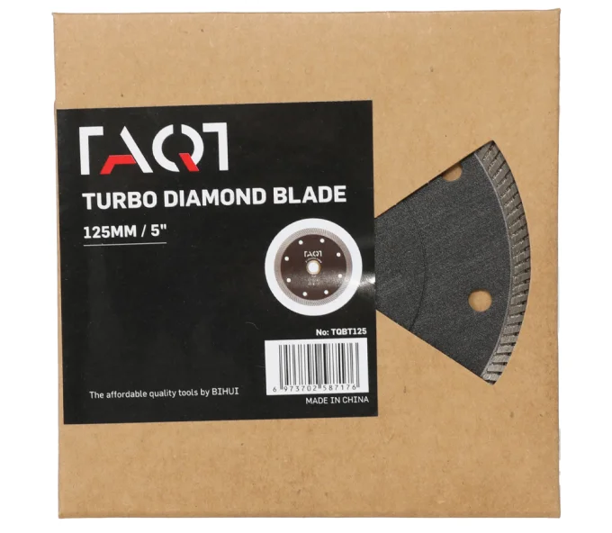Disc de tăiat cu diamant TAQT TQBT125 125mm Turbo Ceramică/Porțelan/Marmură-3