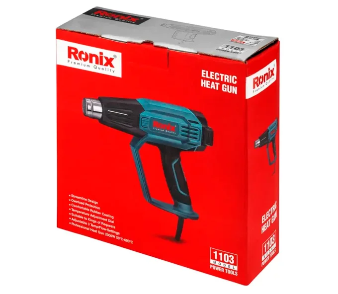 Фен строительный RONIX 1103 2000вт 600°C-9