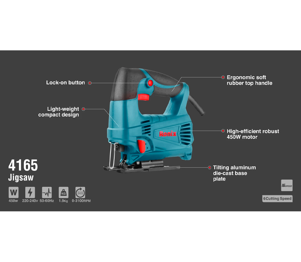 Fierăstrău pendular RONIX 4165 450w photo 6