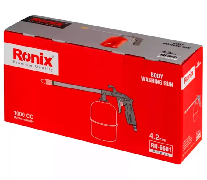 Промывочный пневмопистолет RONIX RH-6601 1л  3бар-9