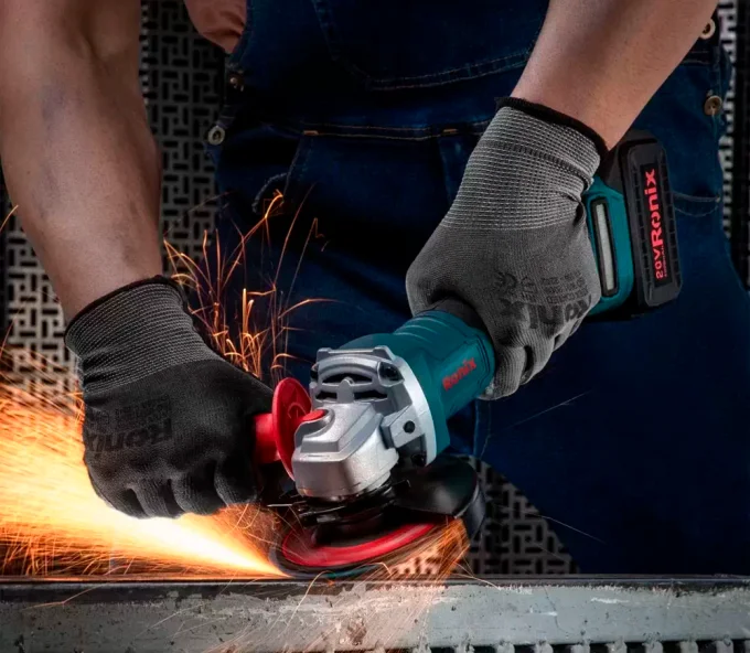 Угловая шлифмашина аккумуляторная RONIX 8657 125мм 20В 4Ач-14