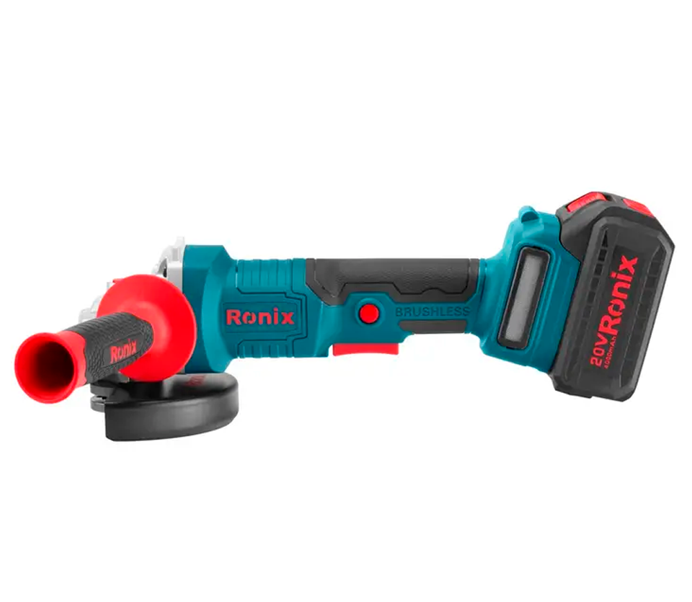 Угловая шлифмашина аккумуляторная RONIX 8657 125мм 20В 4Ач photo 11