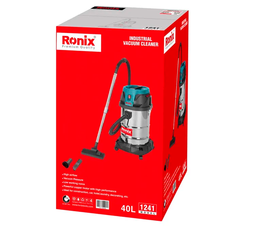 Aspirator industrial RONIX 1241 1400w 200mbar 40L photo 8