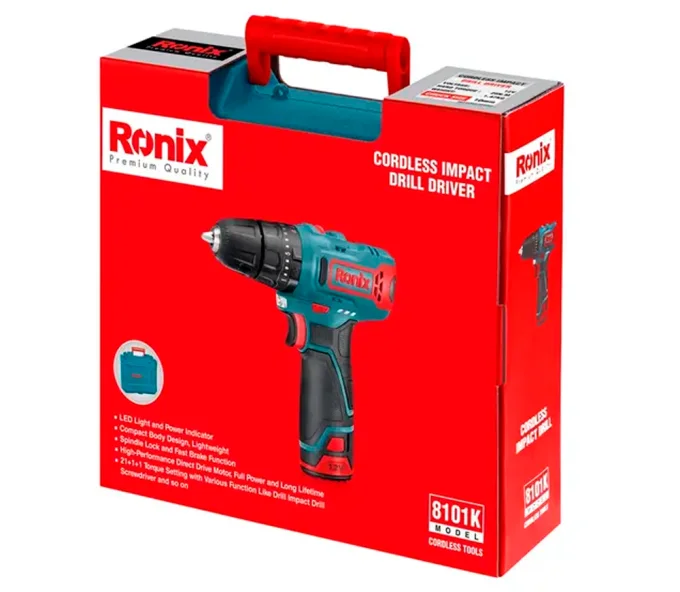 Шуруповёрт аккумуляторный RONIX 8101K 12В 2Ач-9