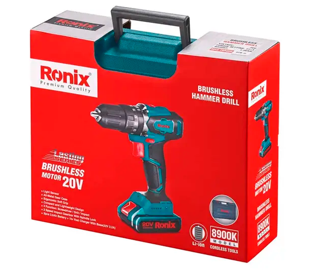 Mașină de înșurubat cu acumulator RONIX 8900K 20V 2Ah photo 1