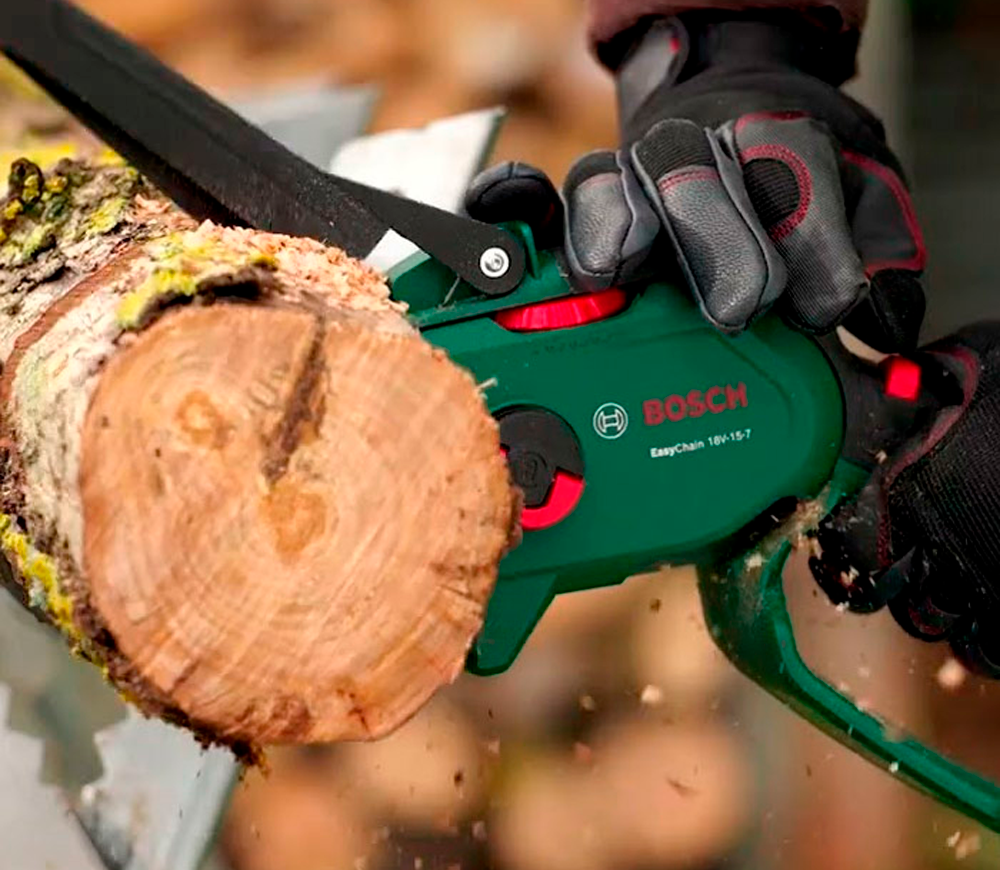 Цепная пила аккумуляторная BOSCH EasyChain 150мм 18В 2.5Ач photo 0