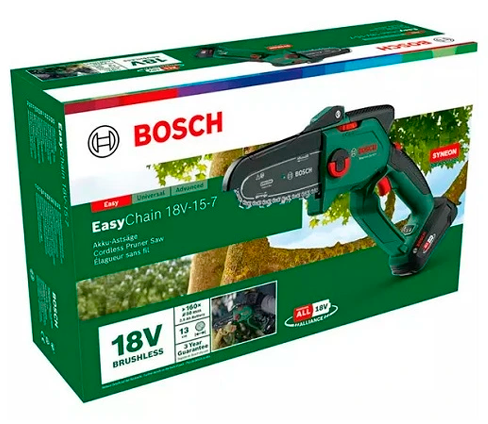 Цепная пила аккумуляторная BOSCH EasyChain 150мм 18В 2.5Ач photo 5