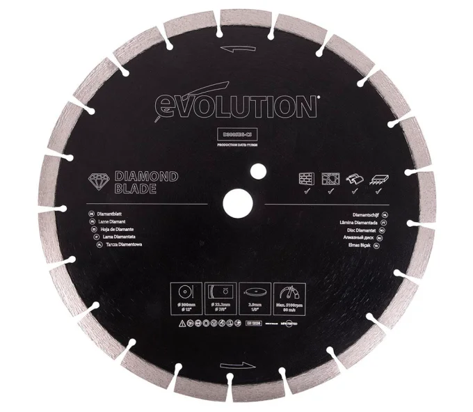 Disc de tăiat cu diamant EVOLUTION D300SEG-CS 305mm Segmentat Cermică/Marmura/Granit-1