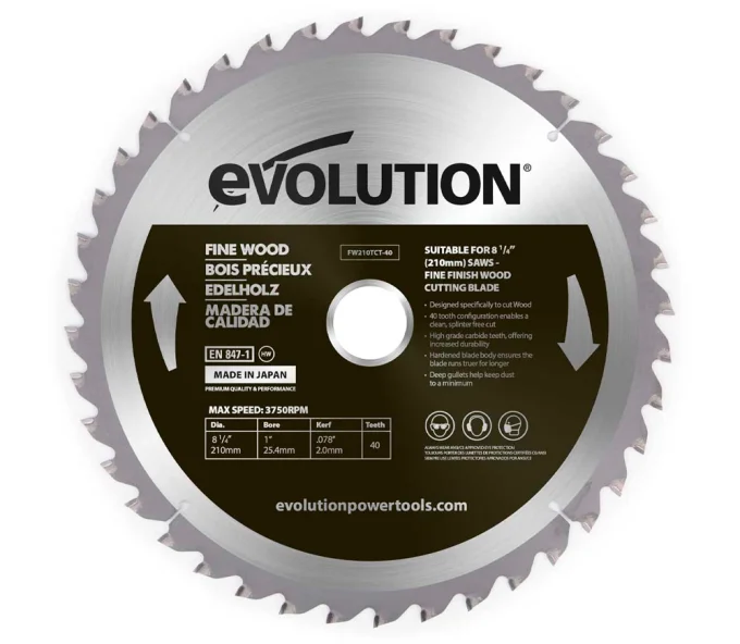 Disc pentru fierastrau electric EVOLUTION FW210TCT-40 210mm 2.4mm-1