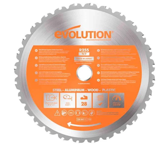 Disc pentru fierastrau electric EVOLUTION RAGEBLADE255M 255mm 2mm-1