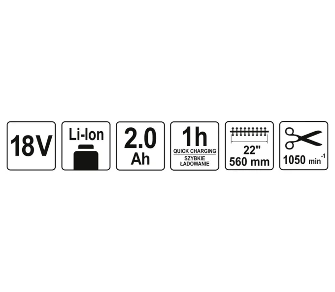 Кусторез аккумуляторный YATO YT82832 560мм 18В 2Ач-4