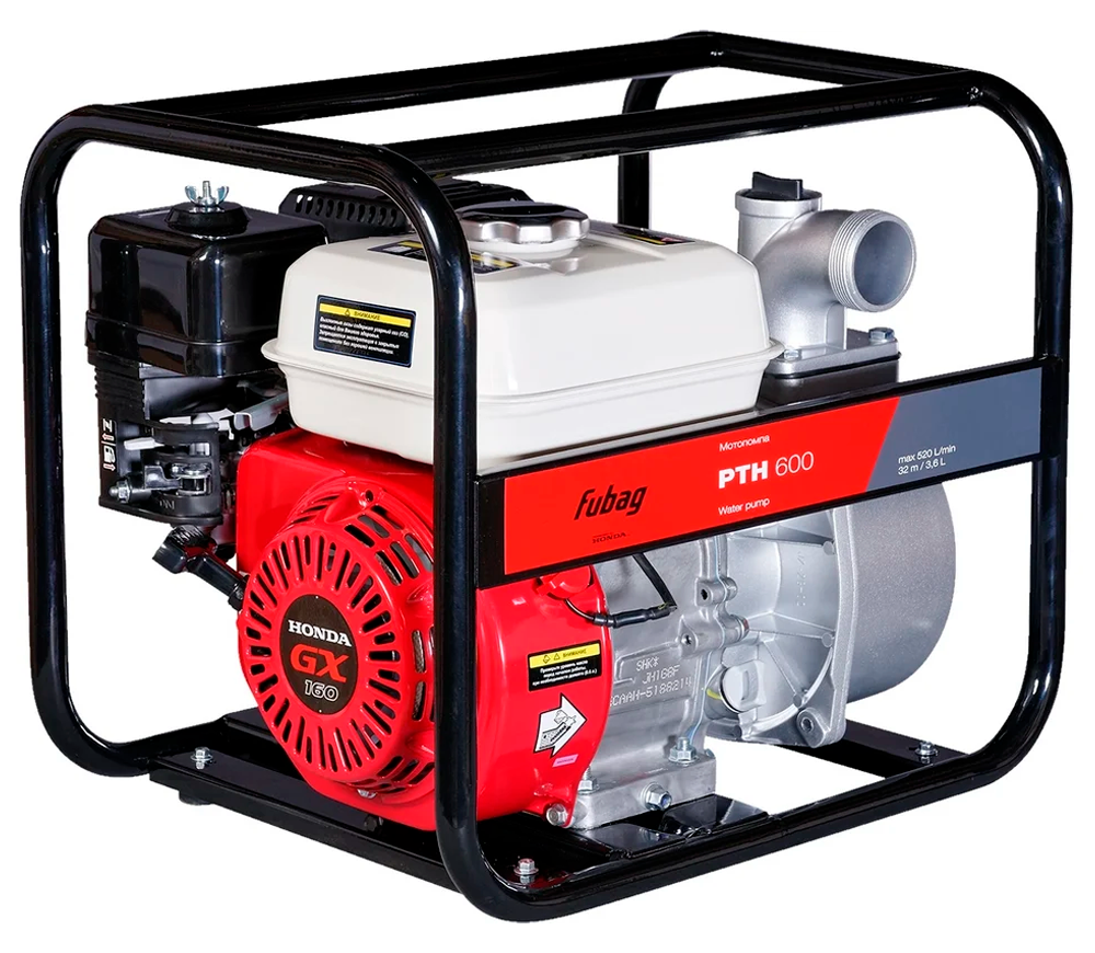 Мотопомпа бензиновая FUBAG PTH 600(Honda) 36000л/ч 3.8лс photo