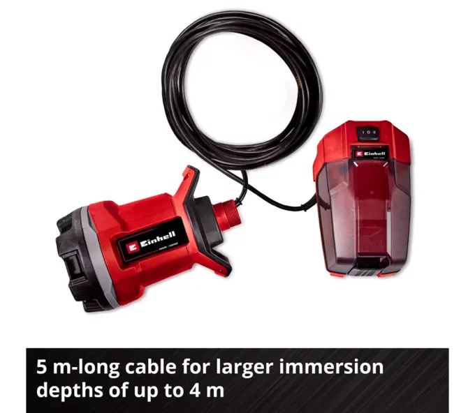 Pompă de drenaj cu acumulator (fără bat) EINHELL GE-DP 18/25 Li - Solo 135w 7500l/h-3