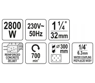 Установка алмазного бурения YATO YT81983 2800вт-7