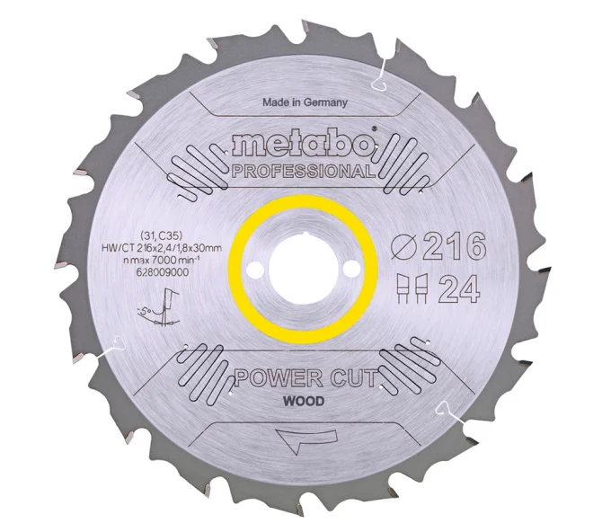 Пильный диск METABO Power CUT 216x30 Z24 WZ 5 216мм 2.4мм-1