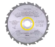 Пильный диск METABO Power CUT 216x30 Z24 WZ 5 216мм 2.4мм-1