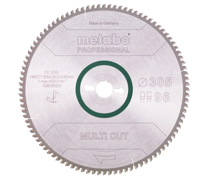 Disc pentru fierastrau electric METABO Multi CUT 305x30 Z96 FZ/TZ 5 305mm 2.4mm-1
