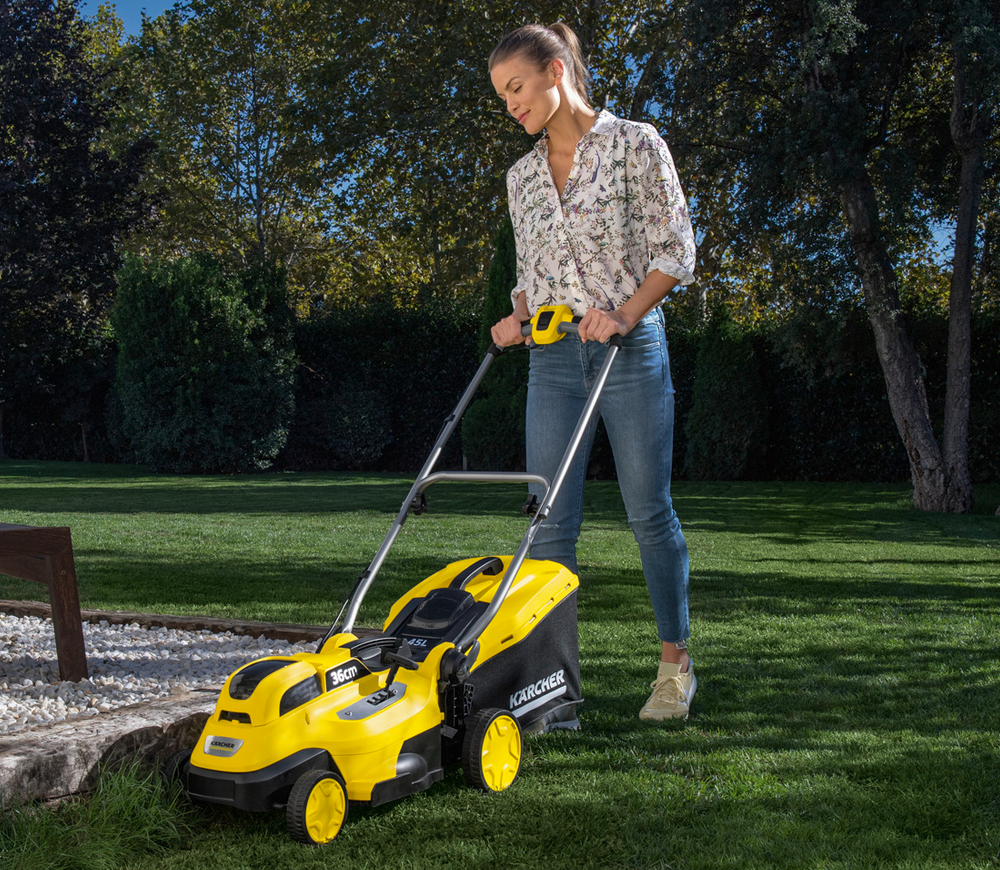 Mașină de tuns gazonul cu acumulator (fără bat) KARCHER LMO 18-36 Battery 360mm 18V photo 7