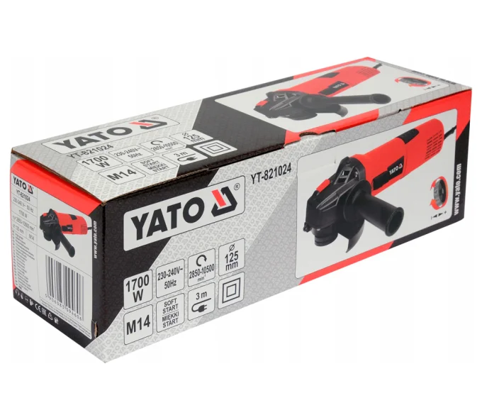 Угловая шлифмашина YATO YT821024 1700вт 125мм-4