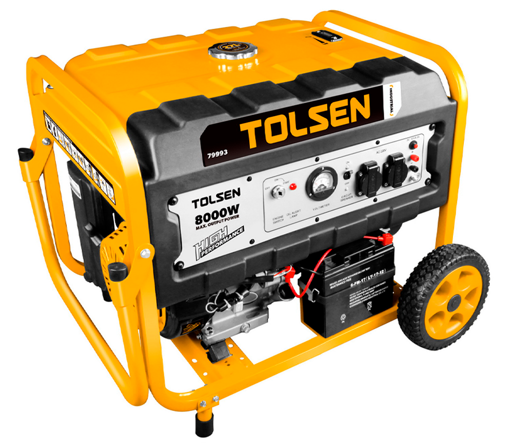 Электрогенератор Tolsen 79993 8квт Бензин AVR photo