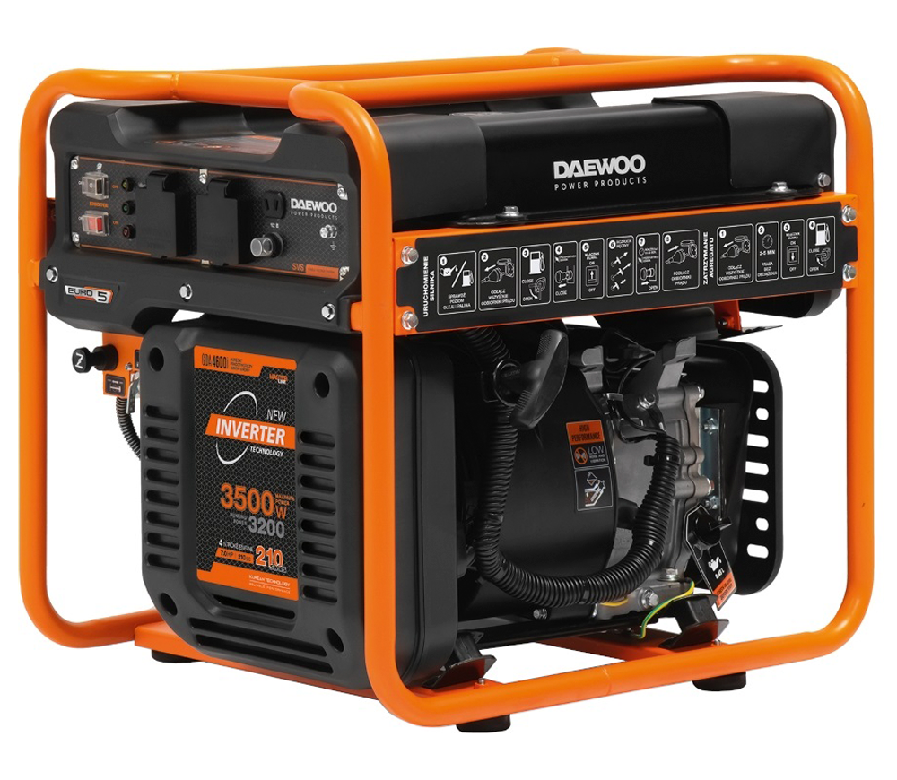 Generator electric DAEWOO GDA 4600i 3.5kw Benzină Invertor photo
